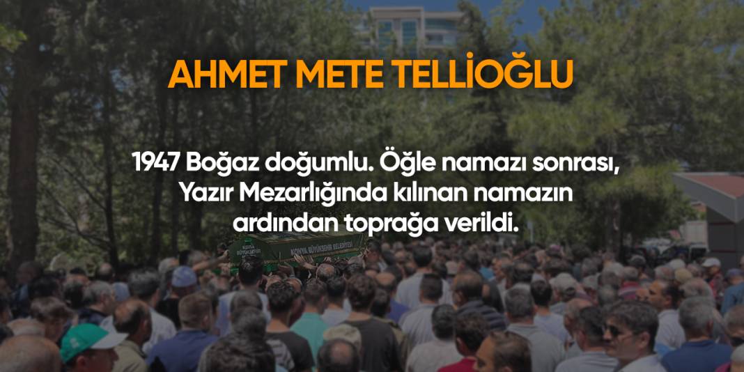 Konya'da bugün vefat edenler | 23 Eylül 2025 5